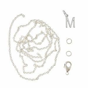 Me & My Box Silver M Pendant Set One Size - Stationery - One size - Silver