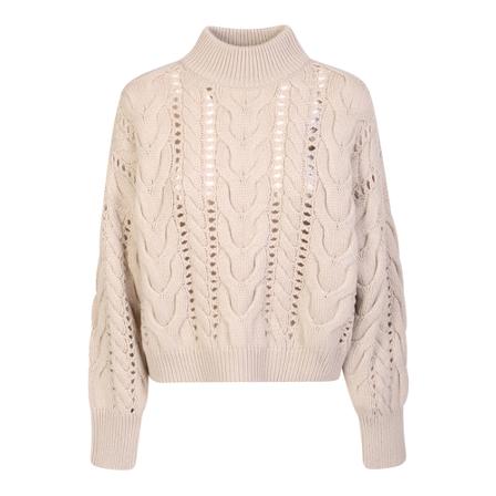 Brunello Cucinelli Pullover with perforated details and ribs inbo, Dame