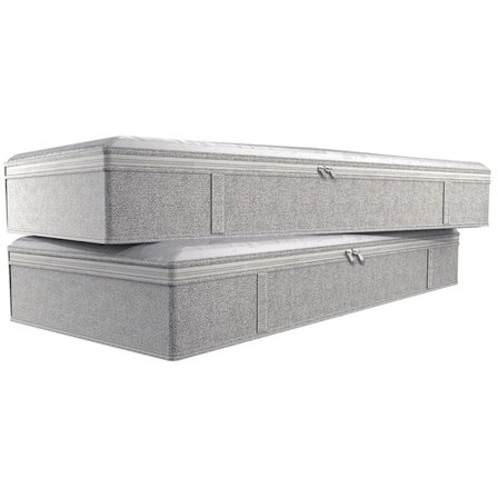 Foldbar Under Bed Stor Opbevaringskasser Under Bed Tøjopbevaring Tyk Åndbar Lynlås Organizer