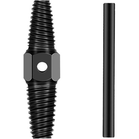 Ødelagt bolt skrueuttrekker skadet skruefjerner dobbelthodet skruefjernerverktøy for 1/2 tomme + 3/4 tomme rør med stor diameter skadede skruer (svart