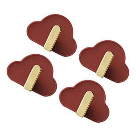 4 stk. Kroge Selvklæbende Plastik Nøglekroge Hatteophæng Punch-frie Kroge Badeværelse Vægkrog Universal TV-stativ Håndtaskeophæng C