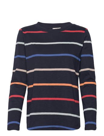 T-Shirts T-shirts & Tops Long-sleeved Marinblå Esprit Casual