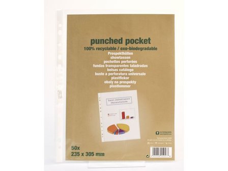 Plastficka A4 stansad 60 ,mikrometer PP jämn 11 hål transparent 50/fp - Lyreco - Kontorsmaterial - Mappar och plastfickor - Plastfickor - Öppen 