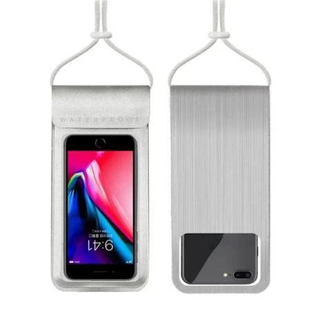 Vandtæt telefonetui Drift Dykning Svømning Vandtæt taske til 6 tommer mobil cover pung taske etui undervands tørre tasker etui cover B silver