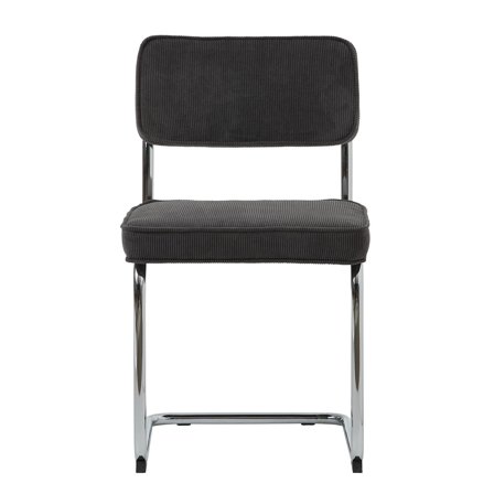 Rupert spisebordsstol, Fløjl - Grå - 50x53x84 - Stole