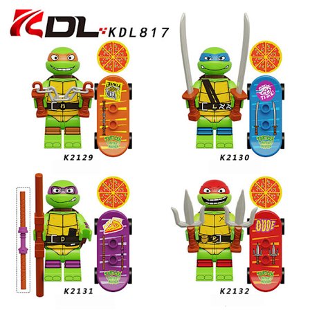 KDL817 Kolmannen osapuolen animaatioelokuvasarjan Ninja Turtles -kokoonpanokappaleiden hahmoja lasten lelupussi