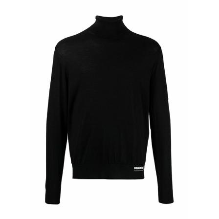 Dsquared2, Turtlenecks Czarny, Mężczyzna, Rozmiar: S