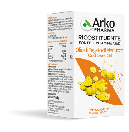 Arkopharma Olio Di Fegato Di Merluzzo 60 Perle