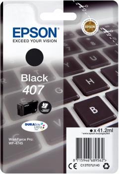 Epson 407 - L-størrelse - svart - original - blekkpatron