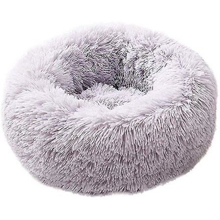 Luksuriøs myk dyrebed for store katter og hunder - Rund kosehule med pute