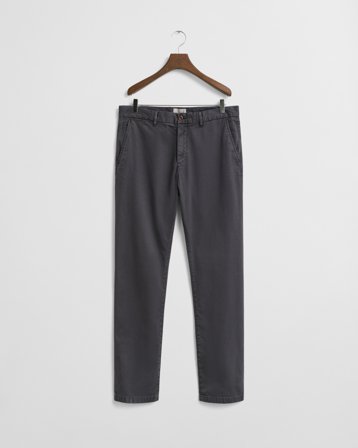 GANT Herren Slim Fit Dobby Chinohose mit Struktur (40) Dunkelgrau