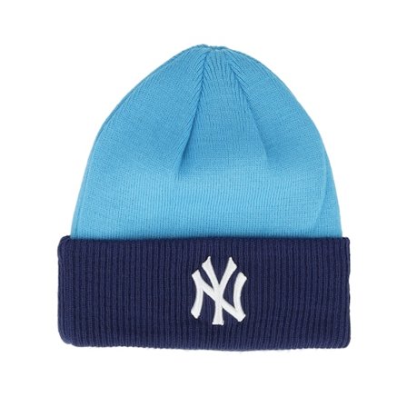 New Era - MLB Modrá cuff Beanie - Kids New York Yankees Colour Block Beanie Dark Royal/Sky Cuff @ Hatstore