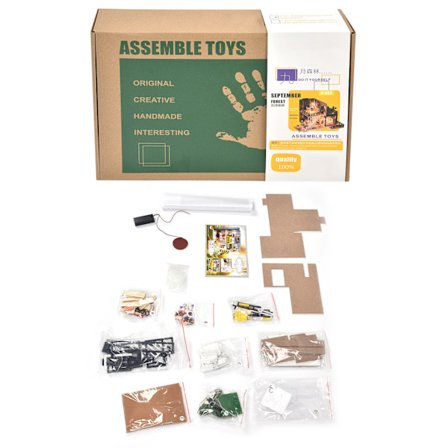 Montering Villa DIY Dukkehus Barn Dukkehus Kit Miniatyrhus Byggesett Bursdagsgave