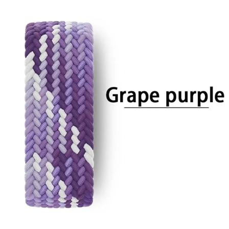 Flätat Solo Loop-armband för Apple Watch Band 45mm 44mm 41mm 40mm 42mm 38mm Nylonarmband iwatch Series 9 8 7 5 SE 6 Ultra 49mm 30 Gradient purple XS