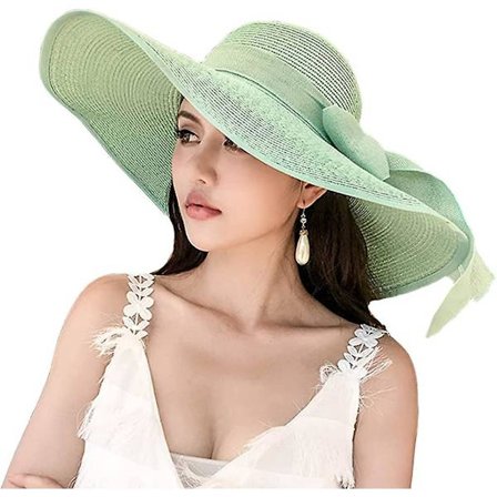 Naisten leveälierinen aurinkosuoja olkihattu, taitettava levyhattu, kesäinen UV-suojaus cap