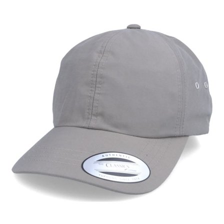 Yupoong - Grå unconstructed Keps - Low Profile Water Repellent Elephant Dad Cap @ Hatstore
