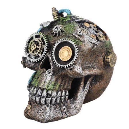 Akvarium Hodeskalle Hode Dekor Trygg Resin Akvarium Skjelett Ornament