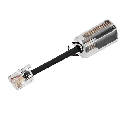 Telefonledning Anti-tangle Telefonkabel 360 graders roterende fastnet drejeledning