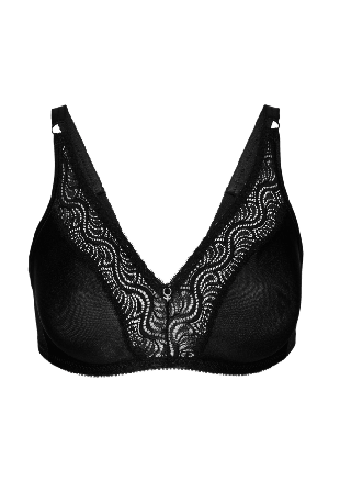 Swegmark Glitter Formpressad Mjuk-bh Bh Dam Svart 7075A