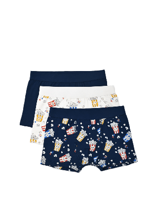 Å KIDS Boxershorts med tryck TEDDY, 3-pack Kalsonger Gul 134/140