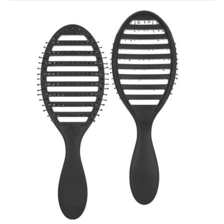 Speed Dry Hair-Brush, Svart - Ventilerad design och ultra mjuka borst är säkra för hårtorkning med ergonomiskt handtag hanterar trassel 22*7CM svart