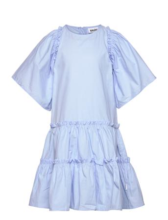 Cat Dresses & Skirts Dresses Casual Dresses Short-sleeved Casual Dresses Blå Molo*Betinget Tilbud