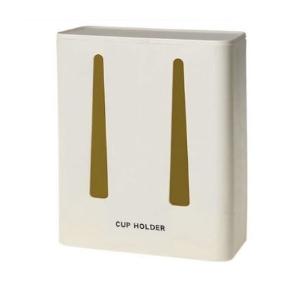 Dobbelt Rør Kopdispenser Vandkøler Kopholder Vægmontering Engangskopdispenser til Plastik eller Papir Små Kopper (Farve: D)