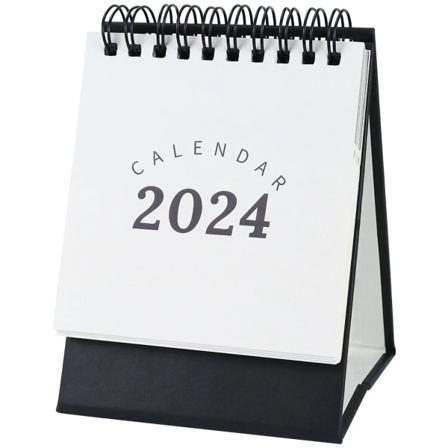 Mini skrivebordskalender juni 2023 til desember 2024, liten søt skrivebordskalender med søt design, perfekt for kontor skole (svart/hvit) Black White