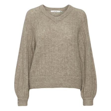 Gestuz AlphaGZ R V-pullover beige, Dam, Dam, Storlek: XS
