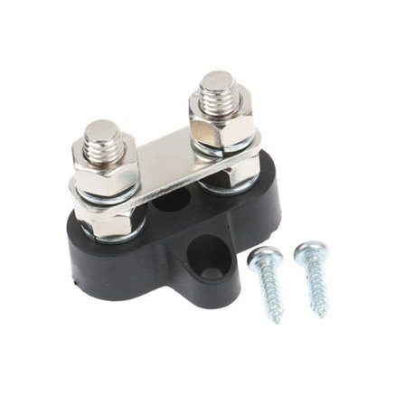 Kopplingsplintbultar M8 Junction Block Samlingsskena Isolerad Dubbel P Svart