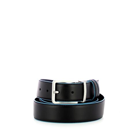 Piquadro, Reversible belt 35 mm Square Zwart, Heren, Maat:ONE Size