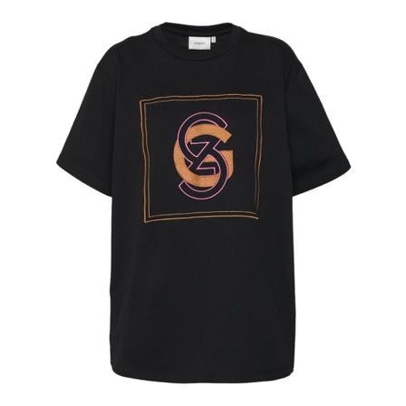 Gestuz Gisa Solid tee , Zwart , Dames , Maat: S T-shirts