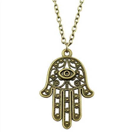 Necklace - Hamsa Hand - Fatima - Bronze