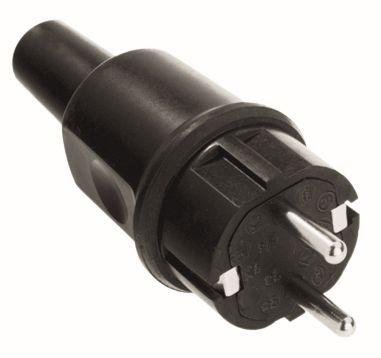 BACHMANN Solid rubber plug, bk