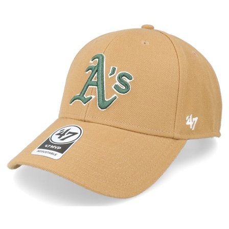 47 Brand - MLB Beige Adjustable Cap - Oakland Athletics Mvp Camel Adjustable @ Hatstore