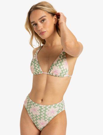 Roxy Hibiscus Daze Midwaist Bikini - Green - XXL