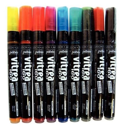 Pochette med 9 porcelænsskrivere fra PEBEO