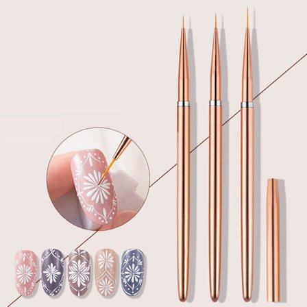 3 ST Nail Art Penna Prickande Målning Ritning UV Gel Liner Polish