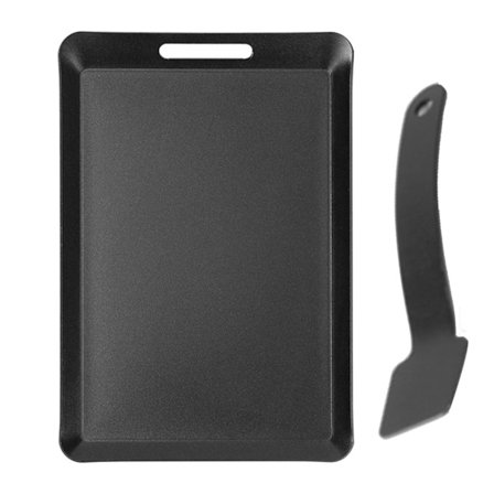 Multifunktionel Grillpande Rektangulær Bærbar Husholdningskomfur Tilbehør til Camping Grill 18,9 X 12,9 X 0,7cm 2 stk