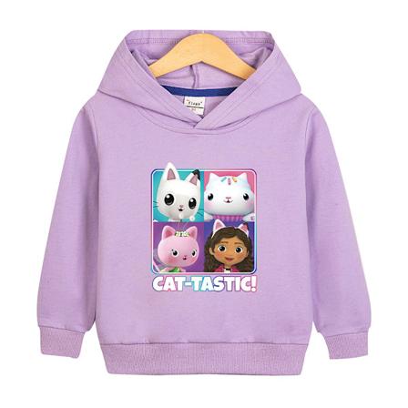 Hoodies Gabby's Dollhouse Pullover Takki Kappa Lahja Violetti 130cm Purple