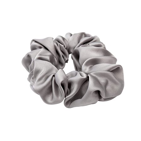 Lenoites Mulberry Silk Scrunchie Grey, Hår, Hårpynt, Scrunchies
