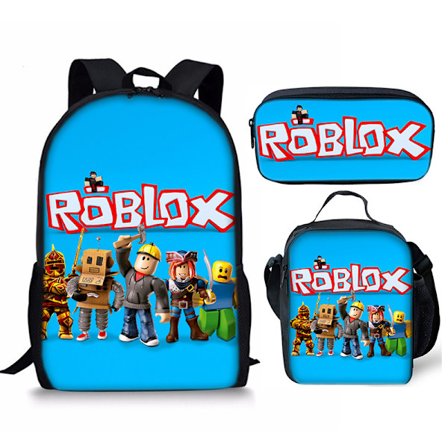 3d Roblox Student Bag Lunch Bag Pencil Bag Roblox Ryggsekk Tredelt Sett