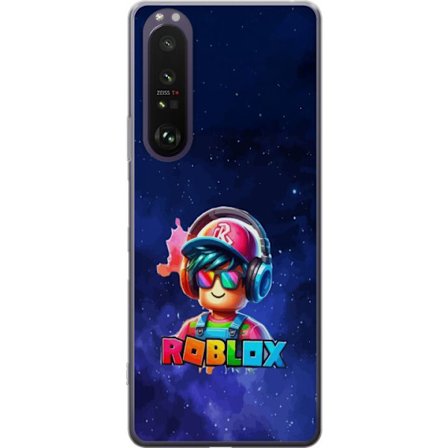 Kompatibelt Mobilskal till Sony Sony Xperia 1 III Roblox Space Explorer Design utformad i ett futuristiskt rymdtema med färgstarka detaljer, känsla