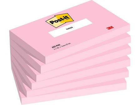 Post-it Notes rosa 76x127mm 100 blad 6/fp - Lyreco - Kontorsmaterial - Notes och Post-It - Notes - Extra sticky