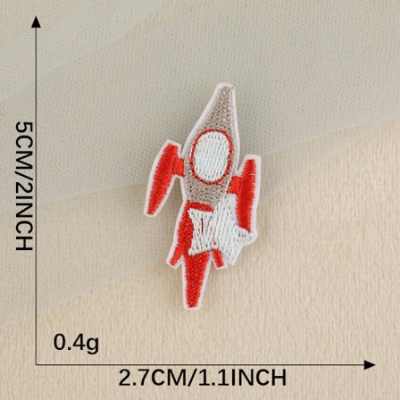 Broderade märken, kan strykas eller sys fast