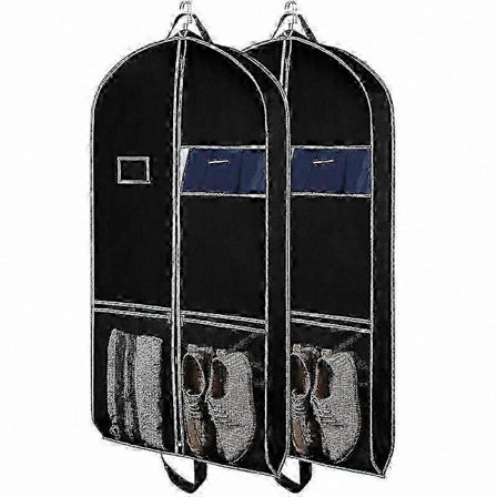 2-pack 109 cm Nonwoven tyg Klädpåsar för klänningar och kostymer Förvaring Reselösning