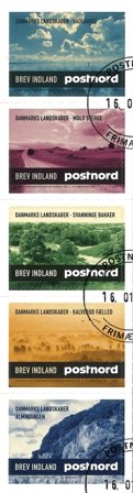 Danmark - Danmarks landskaber - Stemplet 5-stribe