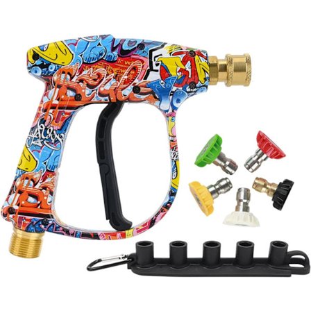 Högtryck Biltvätt Kit Justerbara Spraymunstycken Snabbkoppling Spruta Målad Trädgårdsslang Bilrengöringsverktyg Trädgårdsslang Rengörare