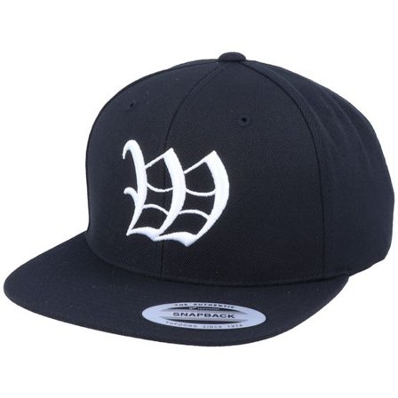 Iconic - Svart snapback Keps - W Letter 3D Black Snapback @ Hatstore