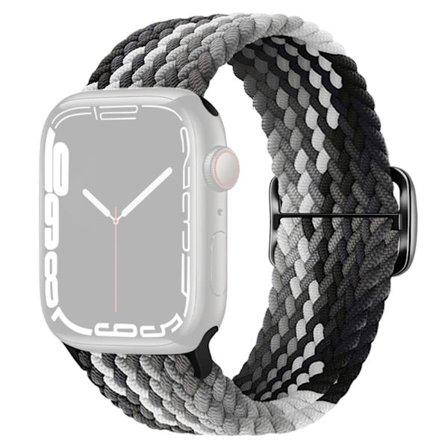 Apple Watch Ultra 2 Ultra 49mm / 9 8 7 45mm / 6 5 4 SE (2023) SE (2022) SE 44mm / 3 2 1 42mm Strap Nylon Braided Watch band - Gradient Black